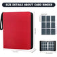 9 Pockets Trading Card Binder  HYMENEX 900 Pockets Baseball Card Binder with Sleeves and Zipper for Game Sports Cards and Kids Organized (Red)