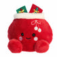 Aurora Festive Palm Pals Velvet Santa Bag Stuffed Animal - 5" Red Plush for Kids & Collectors - Holiday Decoration or Gift