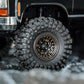 INJORA Black Coating Brass 1.0 Beadlock Wheel Tires Set for Axial SCX24 AX24 TRX4M FCX24 Upgrade 1/24 1/18 RC Crawler Car(Black)