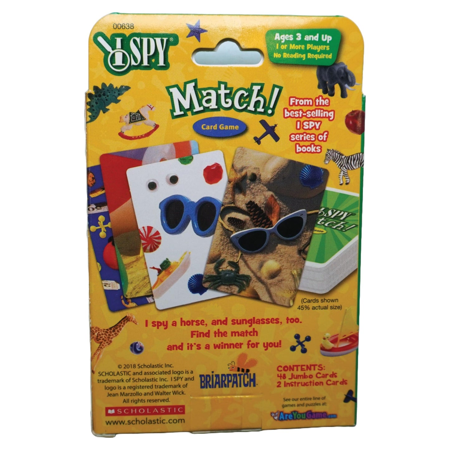 Briarpatch I SPY Match! Card Game for Ages 3+, Cardstock, March Card Game, Model 00638