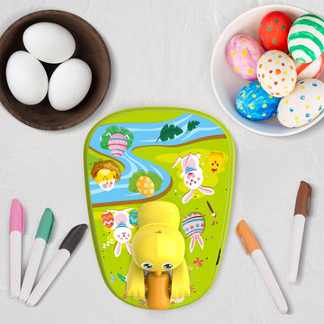 Engfa Egg Decorating Kit, Coloring Markers With 12 Dying Markers 30 Plastic And Slings, Dye Kit Easter Basket Stuffers Gifts For