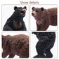 Toymany 6Pcs Bear Figurines, Realistic Forest Animals Bear Family Figures Toy Set Includes Brown Bears Black Bears And Cubs, Education Toy Birthday For Kids Toddlers
