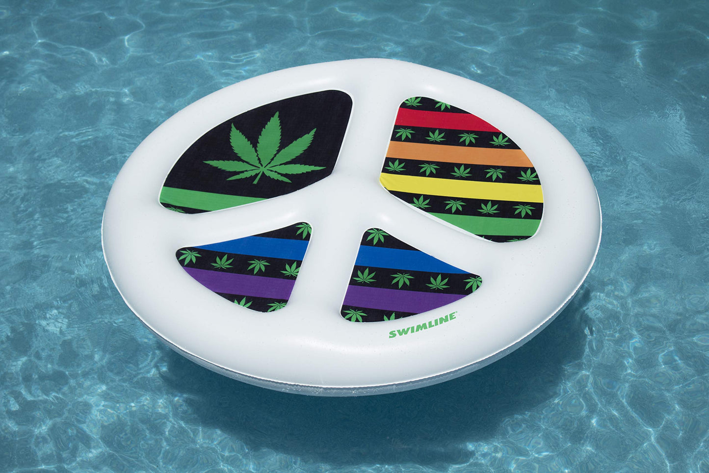 Swimline Peace Mon' Pool Island, Multi, 66'' X 66'' X 11.5''