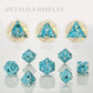 Hnccesg Dnd Metal Dice Set - Matte Blue White 7 Pcs Skull Hollow For Dungeons And Dragons, Mtg Rpg Role Playing (D&D)