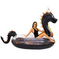 Poolcandy Gigantic Inflatable 2 to 3 Person Pool  Beach  and Lake Swim rafts (Gigantic 2 to 3 Person Black Glitter Sea Dragon)