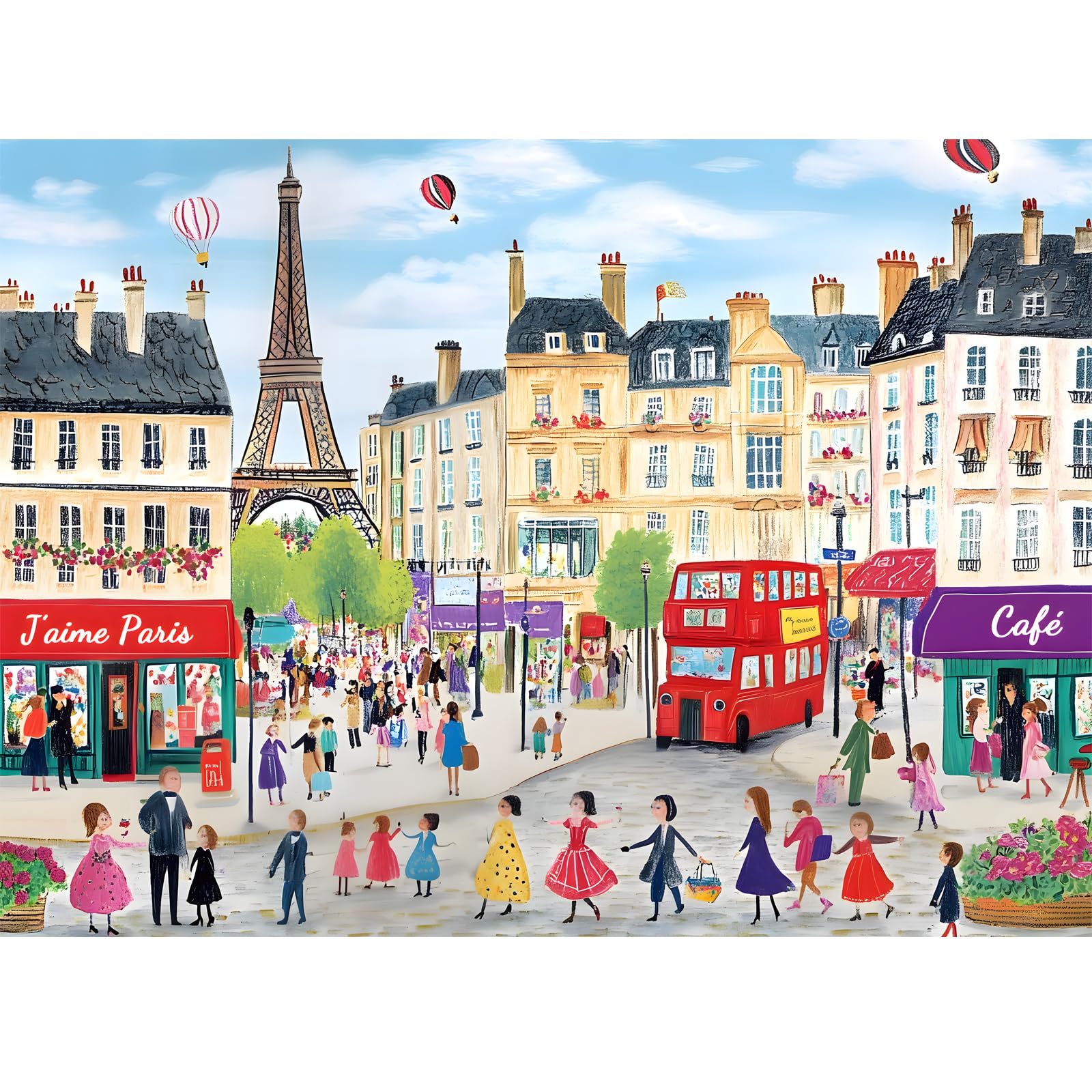 500 Piece Puzzles for mature-themeds Paris Puzzles Jigsaw Puzzles 500 Pieces Tower mature-themed Puzzle Family Challenging Game Gift for Friends 20.5x15IN
