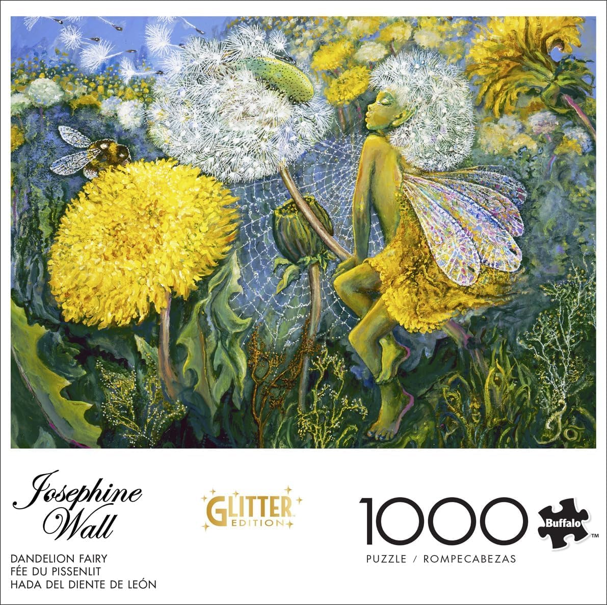 Buffalo Games - Josephine Wall - Glitter - Dandelion Fairy - 1000 Piece Jigsaw Puzzle for mature-themeds - Challenging Puzzle Perfect for Game Nights - Finished Size is 26.75 x 19.75