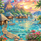 Buffalo Games 1000 Piece Jigsaw Puzzle - Tropical Oasis - Challenging Large Puzzle - Multicolor - Model 12324