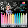 Zhbdmgk Sidewalk Chalk Set With Holder For Kids, 12Pcs Dust-Free Washable Toddler Chalk In 12 Colors For Blackboard Drawing Writ