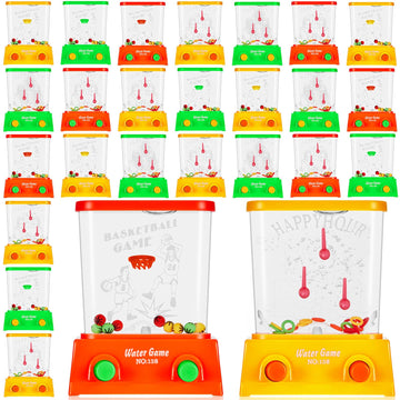 Lewtemi 60 Pcs Water Ring Toss Handheld Game Bulk Retro Pastime Games Handheld Toys Party Favor Basketball Fun Gifts, Without Water(Classic)