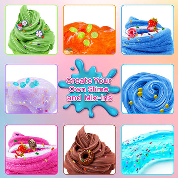 Yopinsand Ice Cream Diy Slime Kit, Slime Making Kit For Girls, Butter Slime, Foam Slime, Cloud Slime With Add-Ins, Foam Balls, C