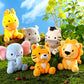 Roundfunny 6 Pcs Small Stuffed Safari Animals Bulk, 7 Inch Jungle Animals Stuffed Toys, Adorable Plush Lion Zebra Giraffe Tiger