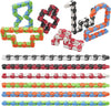 Aexoniz Toys 24 Links Wacky Tracks Snap Click Fidget Toys Set For Sensory Kids  Snake Puzzles Game For Kids Random Color Links(