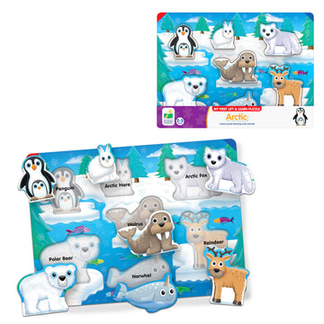 The Learning Journey My First Lift & Learn - Artic 7 Piece Tray Puzzle | Educational Puzzle For Toddlers Ages 2-5 | Fun Tray Puz