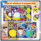 24 Sheets Space Stickers For Kids Make Your Own Astronaut Stickers, Make A Face Planet Stickers Mix Of Alien, Rocket, Ship And M