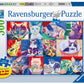 Ravensburger Hello Kitty Kat 500 Piece Large Format Jigsaw Puzzle For Adults - 16938 - Every Piece Is Unique, Softclick Technology Means Pieces Fit Together Perfectly