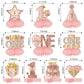 Turypaty 10Pcs 1St Birthday Decorations Honeycomb Centerpieces For Baby Girls, Pink Rose Gold Miss Onederful First Birthday Tabl