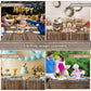 Tiamon 1 Roll Western Party Tablecloth Western Cowboy Party Table Cover Cowboy Theme Plastic Tablecloth Wild West Wood Grain Tab
