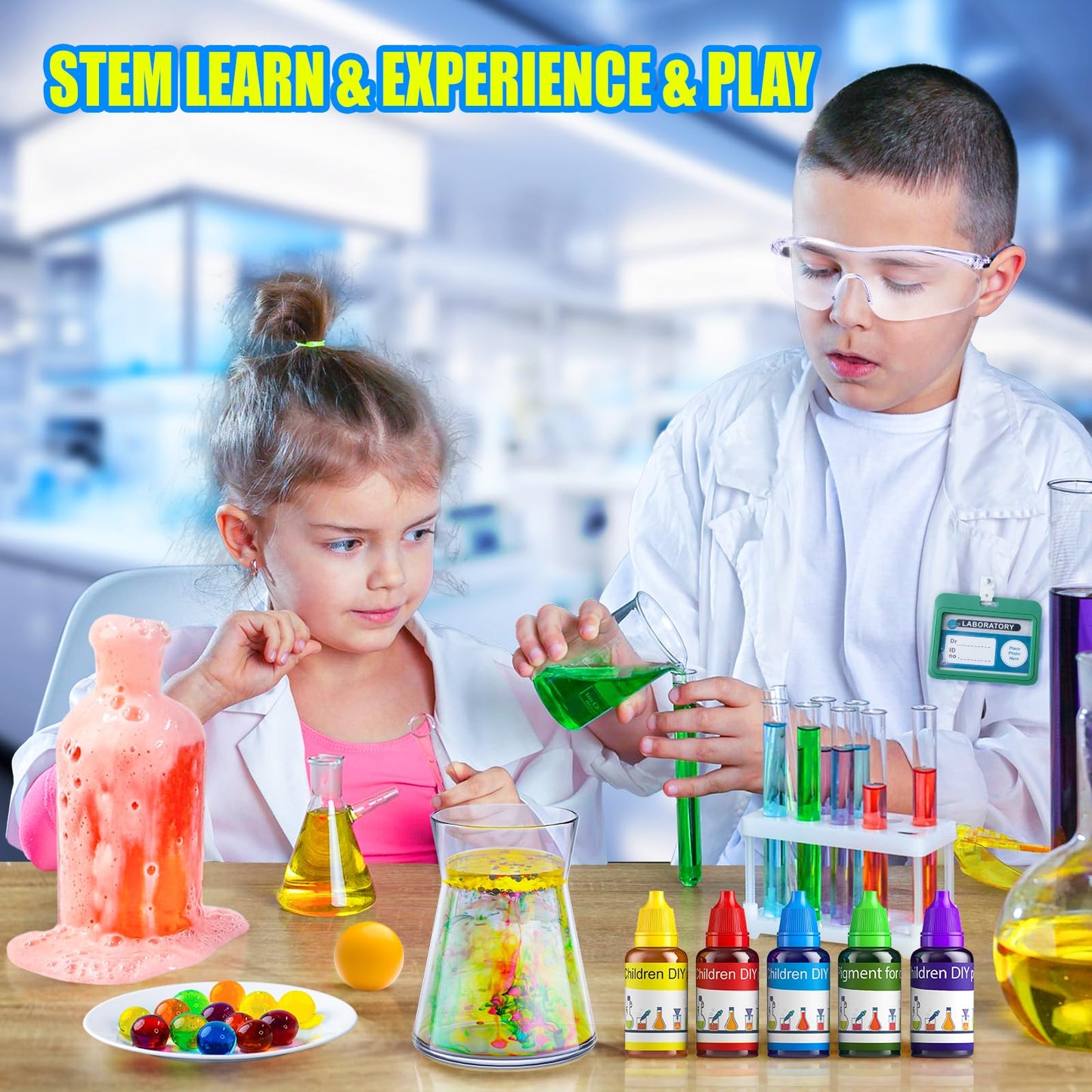 90 Lab Experiments Science Kit For Kids, Stem Activities Educational Scientist Toys Gifts For Age 6-12 Year Old Boys Girls, Chem