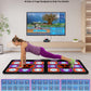 Acelufly Double Dance Mat, Flannel Dance Mat for TV with HD Camera, Dual User Play Mat with Wireless Controller, Non-Slip Dance