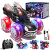 Remote Control Cars For Boys 4-7, 2.4Ghz Rechargeable Rc Stunt Car With Cool Lights Toys Gift For Boys Age 4 5 6 7 8 Year Old Ou