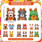 Blueweenly 24 Pcs Mini Thanksgiving Stuffed Animal Bulk Fall Small Plush Stuffed Animal Toy With Pumpkin Autumn Plush Keychain Decorations Tiny Thanksgiving Plush Doll For Party Favor Bag Filler