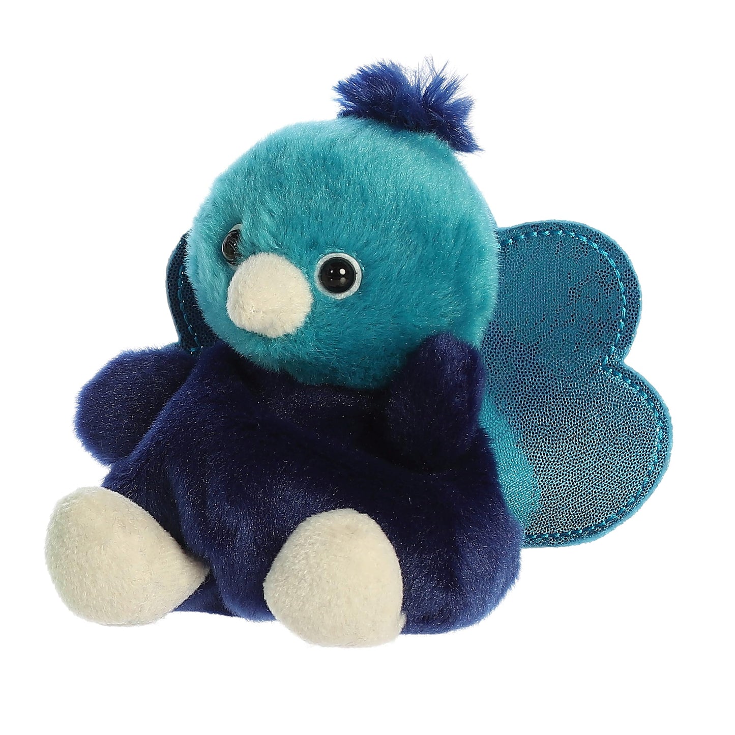 Aurora Adorable Palm Pals Elton Peacock Stuffed Animal - Fun Collectible Plush for Kids and mature-themed Collectors - Perfect for Decorating Rooms and Birthday Gifts - Blue 5 Inches