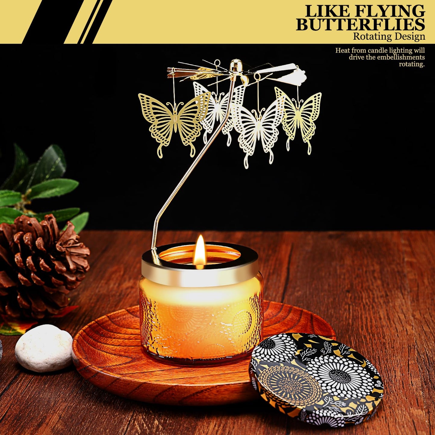 Gifts for Women | Birthday Gifts Rotatable Candle - Vanilla Cream Scented Candles for Home, Birthday Candle Gift for Women, Uniq