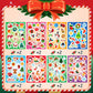 JULMELON 240 PCS Cute Christmas Stickers - Assorted Santa, Snowman, Tree Designs - Bulk Pack for Kids, Classroom, Party Favors,