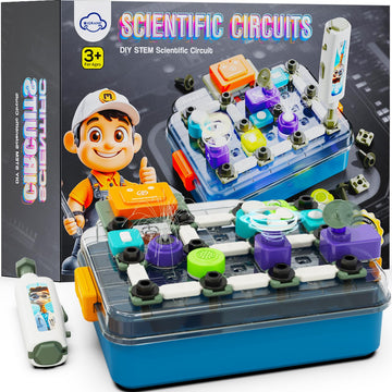 Science Kits for Kids Age 5-7 8-12  STEM Educational Learning Toys with 58 Circuit Parts  Over 520 Projects  Travel Sensory Table Fidget Toy for Boys Girls Birthday Gifts Ages 3 4 5 6 7 8 9 10 11 12