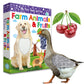 My Touch And Feel English Spanish Bilingual Picture Double Sided Sensory Flash Cards For Infant, Toddlers, Kids, Learn Animals,