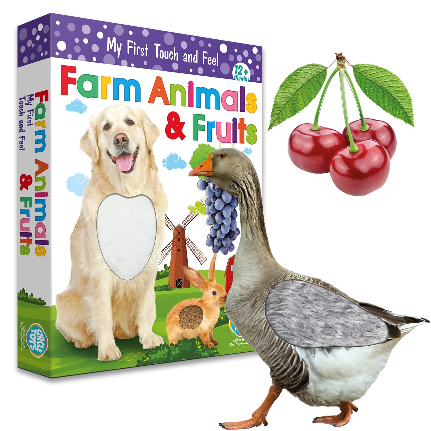 My Touch And Feel English Spanish Bilingual Picture Double Sided Sensory Flash Cards For Infant, Toddlers, Kids, Learn Animals,