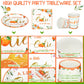 200 Pcs Little Cutie Baby Shower Paper Plates Napkins Cups Orange Baby Shower Party Supplies Tableware Set Orange Disposable Cup