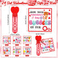 Rotatingpals 24 Set Valentines Day Gifts For Kids, Include 24 Pcs 7.9 X 0.4    Red Heart Bubble Wands With Bubbles Solution, 24