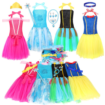 Vgofun Dress Up Clothes For Little Girls,Princess Dresses For Girls Pretend Play Costumes Gift For Toddler Girls Christmas Birthday Age 3-6