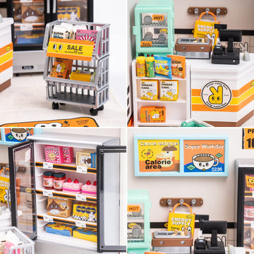 Robotime Diy Miniature Dollhouse Kit For Girls Mini House With Accessories Model Supply Store Kit With Led To Build Decent Birthday Gift