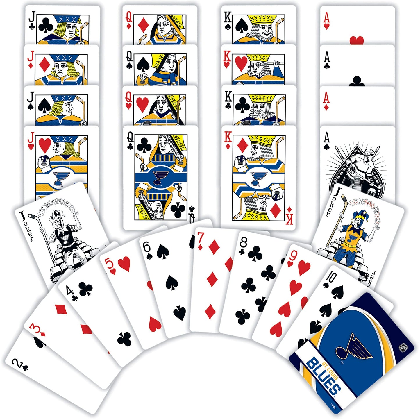 Masterpieces Family Games - Nhl St. Louis Blues Playing Cards - Officially Licensed Playing Card Deck For Adults, Kids, And Fami
