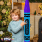 Pmu 36 Inch Giant Crayon Bank Bi-Color Turquoise Blue And Purple (1/Pkg) Pkg/1