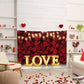 KatchOn, Love Valentines Day Backdrop - XtraLarge, 84x60 Inch | Valentines Backdrops for Photography | Happy Valentines Day Bann