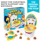 Brybelly The Original Shoot The Poop - Funny Family Game - Fast and Frenzied Flushing Poop Game with Fun Sounds for Kids