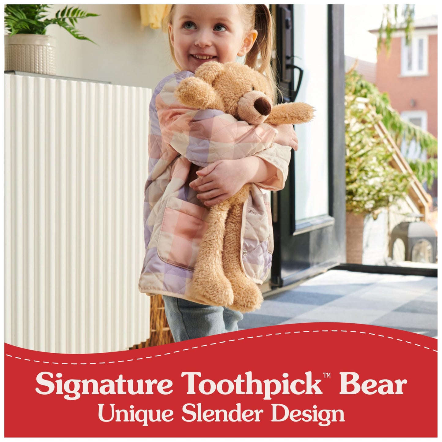 GUND Toothpick Classic Teddy Bear, 15” Premium Stuffed Animal, Beige, High Quality Material, Ages 1 and Up, Model 6072042