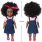 Ecore Fun Black Doll 14.5 Inch Baby Girl Doll And Clothes Set African Washable Realistic Silicone Girl Dolls -Best Gift For Girl