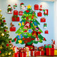 BABORUI Felt Christmas Tree for Kids with Christmas Stockings, Xmas Wall Hanging Ornaments Decorations with String Light for Tod