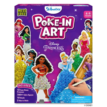 Skillmatics Poke-in Art - Disney Princesses, Mess-Free Fun for Kids, DIY Wood Craft Kits, Creative Activity, Gifts for Girls Age