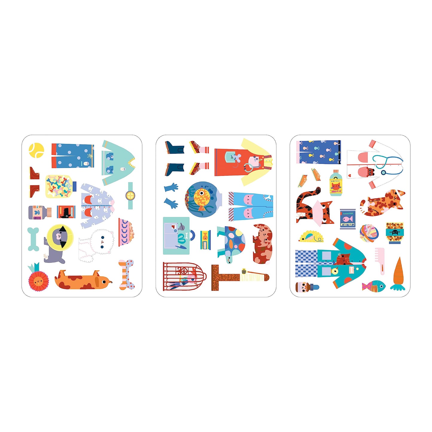 Mudpuppy I Can Be... A Veterinarian! Magnetic Play Set from, Includes 2 Brightly Illustrated Background Scenes and 45+ Mix and M