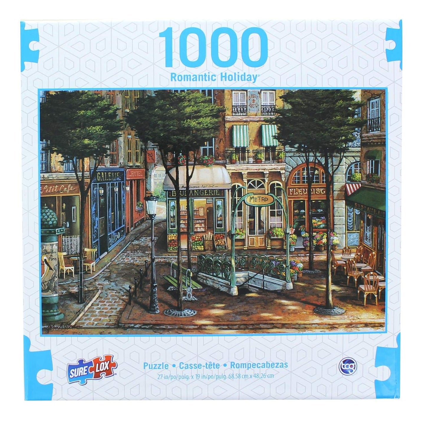 Sunlit Square 1000 Piece Romantic Holiday Puzzle