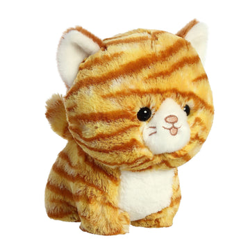 Aurora® Playful Teddy Pets™ Orange Tabby Cat Stuffed Animal, 6.5" Small, Soft Polyester, Unique Design, Ideal for Endless Play