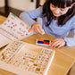 Melissa & Doug Deluxe Letters and Numbers Wooden Stamp Set ABCs 123s With Activity Book, 4-Color Stamp Pad ABC Stamps, Kids Arts