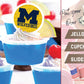 Michigan Party Supplies (42 Pieces) U Of M Party Decorations For Graduation, Football Tailgating, Birthday U Of M Party With Mic