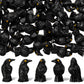 50 Pcs Mini Halloween Figurines Miniature Crows Mini Resin Figures Black Raven Halloween Decor Mini Resin Animals For Mini House
